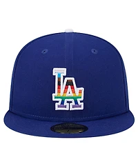 New Era Men's Royal Los Angeles Dodgers 2024 Pride on Field 59FIFTY Fitted Hat
