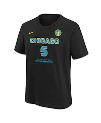 Nike Big Boys and Girls Angel Reese Black Chicago Sky 2024 Wnba Draft Name Number T-Shirt