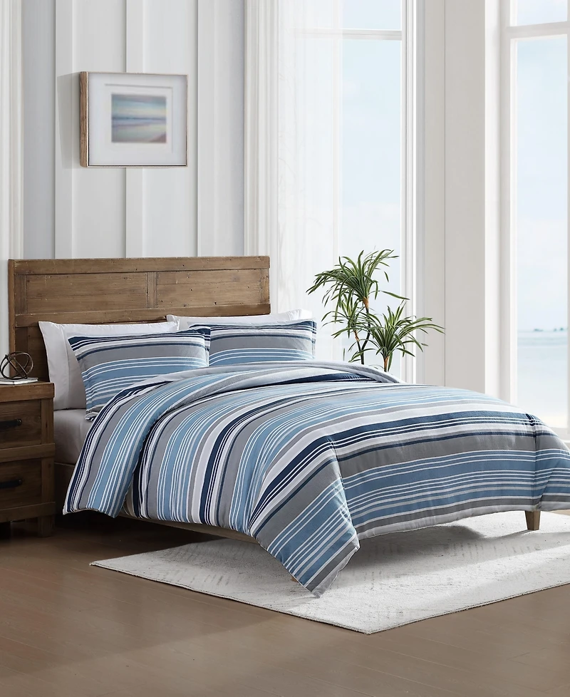 Closeout! Nautica Bradlee 3 Piece Comforter Set, King