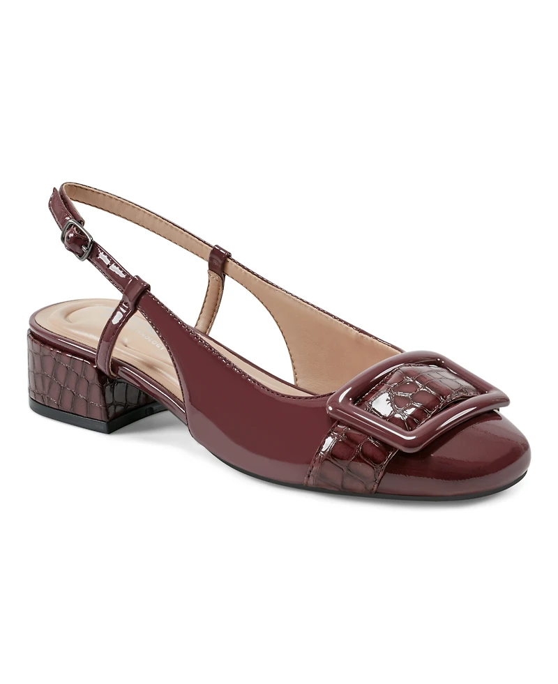 Easy Spirit Women's Eflex Jola Block Heel Slingback Dress Pumps