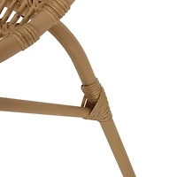 Simplie Fun Modern Boho Faux Rattan Accent Patio Chairs (Set of 2)