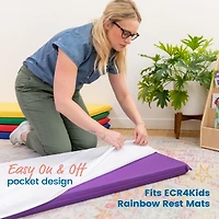 RestZone ECR4Kids Rest Mat Sheet, White, 10-Pack
