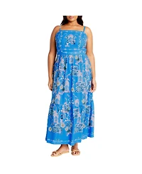 City Chic Plus Molly Print Maxi Dress