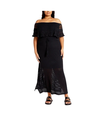 City Chic Women's Callie Crochet Dress