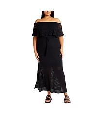 City Chic Women's Callie Crochet Dress