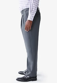 KingSize Big & Tall Easy Movement Pleat-Front Expandable Dress Pants