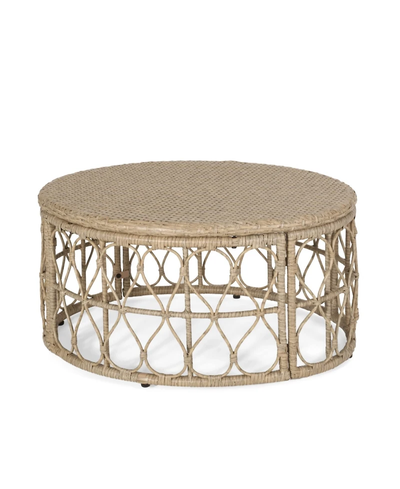 Streamdale Furniture Stunning Woven Wicker Coffee Table for Outdoor Decor