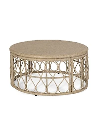 Streamdale Furniture Stunning Woven Wicker Coffee Table for Outdoor Decor