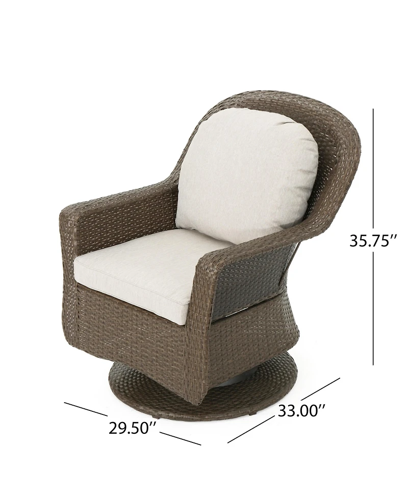 Streamdale Premium Rattan Swivel Club Chair Set for Outdoor Relaxation and Views