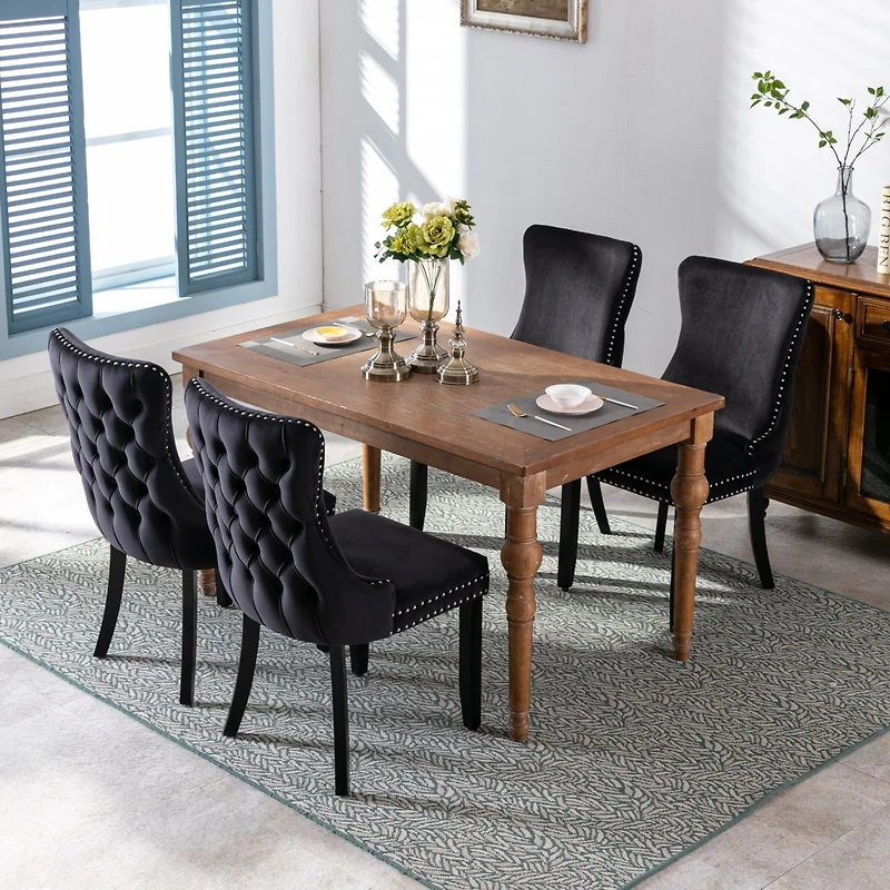 Streamdale Blue Upholstered Dining Chairs, Set of 2