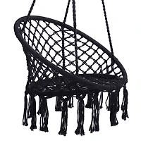 Simplie Fun Swing, Macrame Swing, Max 330 Lbs Hanging Cotton Rope Hammock Swing Chair