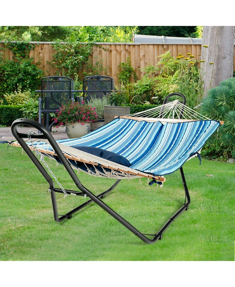 Slickblue Indoor and Outdoor Hammock Frame Heavy Steel Frame Hanging Hooks