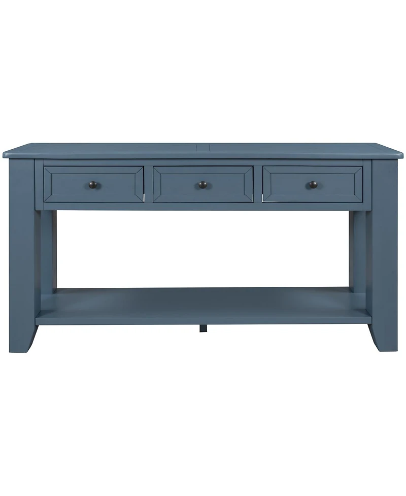 55" Modern Console Table Sofa Table For Living Room With 3 Drawers And 1 Shelf