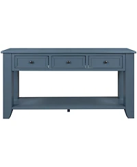 55" Modern Console Table Sofa Table For Living Room With 3 Drawers And 1 Shelf