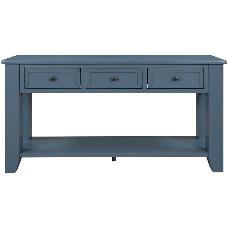 55" Modern Console Table Sofa Table For Living Room With 3 Drawers And 1 Shelf