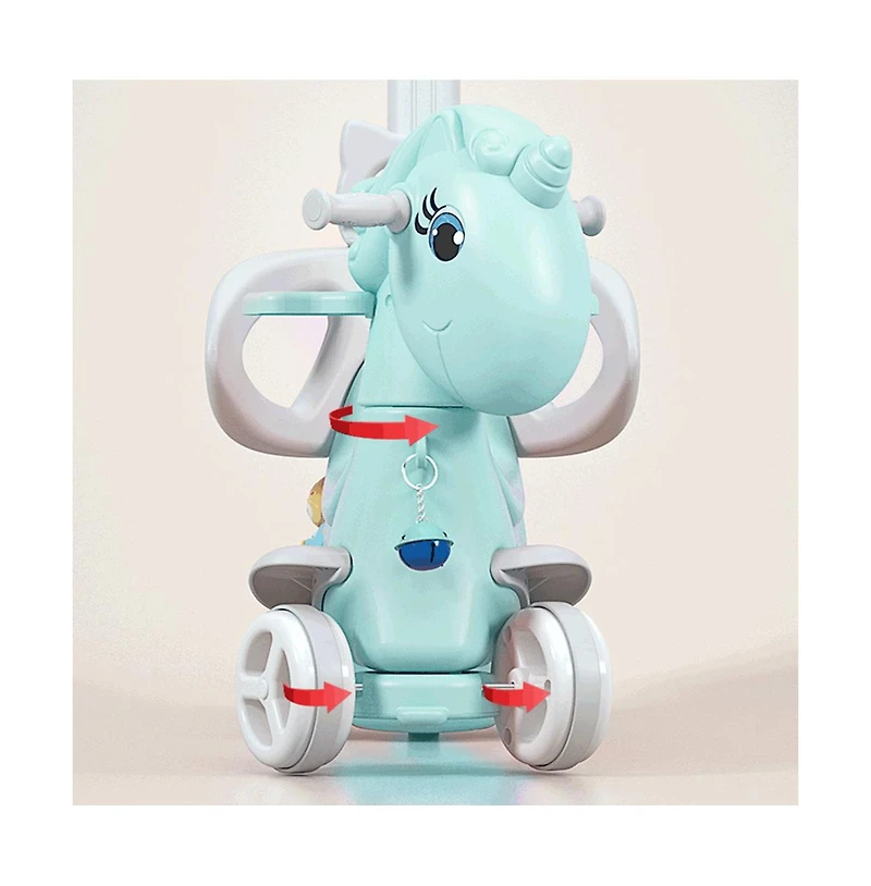 Streamdale Furniture 4-in-1 Rocking Horse, Balance Bike, Ride-On, and Balance Board for Toddlers