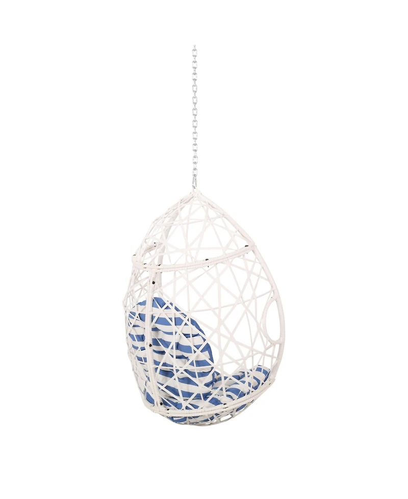 Streamdale Cozy Hanging Chair Wicker and Metal Embrace for Comfort and Style