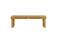 Slickblue 52 Inch Acacia Wood Dining Bench with Slatted Seat