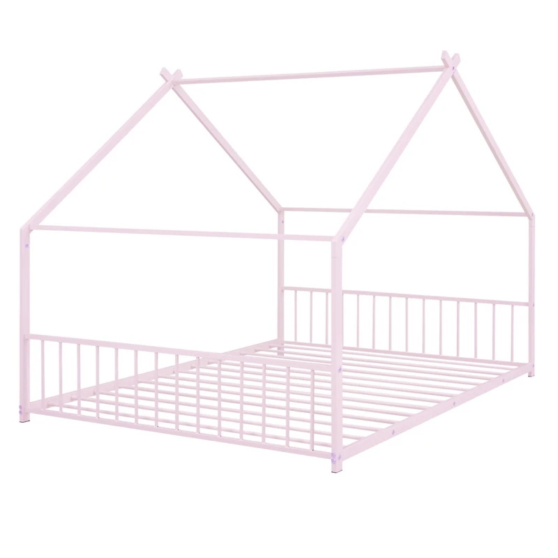 Streamdale Full Metal House Bed, White