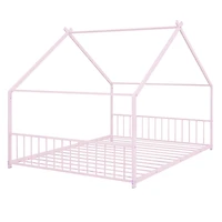 Streamdale Full Metal House Bed, White