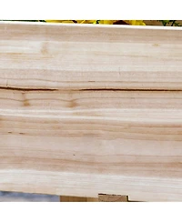 Elevated 2-Tiered Fir Wood Garden Bed with Drainage Holes (72.5" L x 17.75" W x 31.5" H)