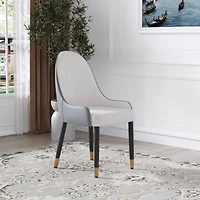 Simplie Fun Modern Upholstered Dining Chair with Space-Saving Design