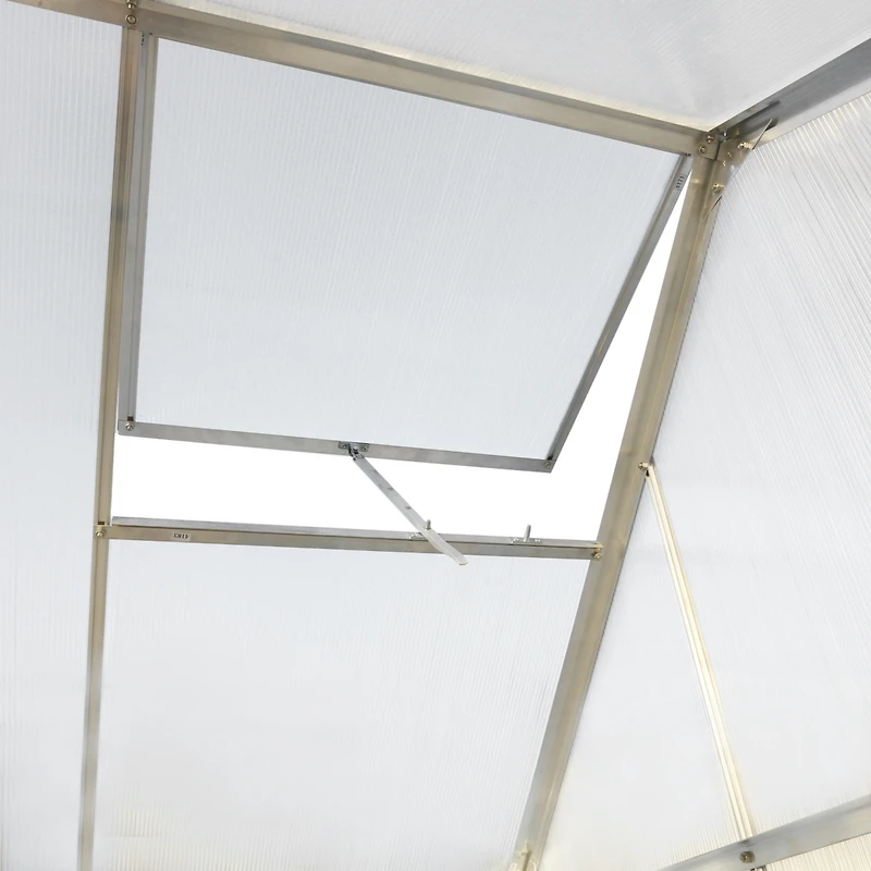 Streamdale Furniture Premium Greenhouse Polycarbonate and Aluminum Frame, Sliding Door