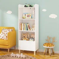 Simplie Fun 4-Tier Kids Bookcase & Toy Storage Organizer