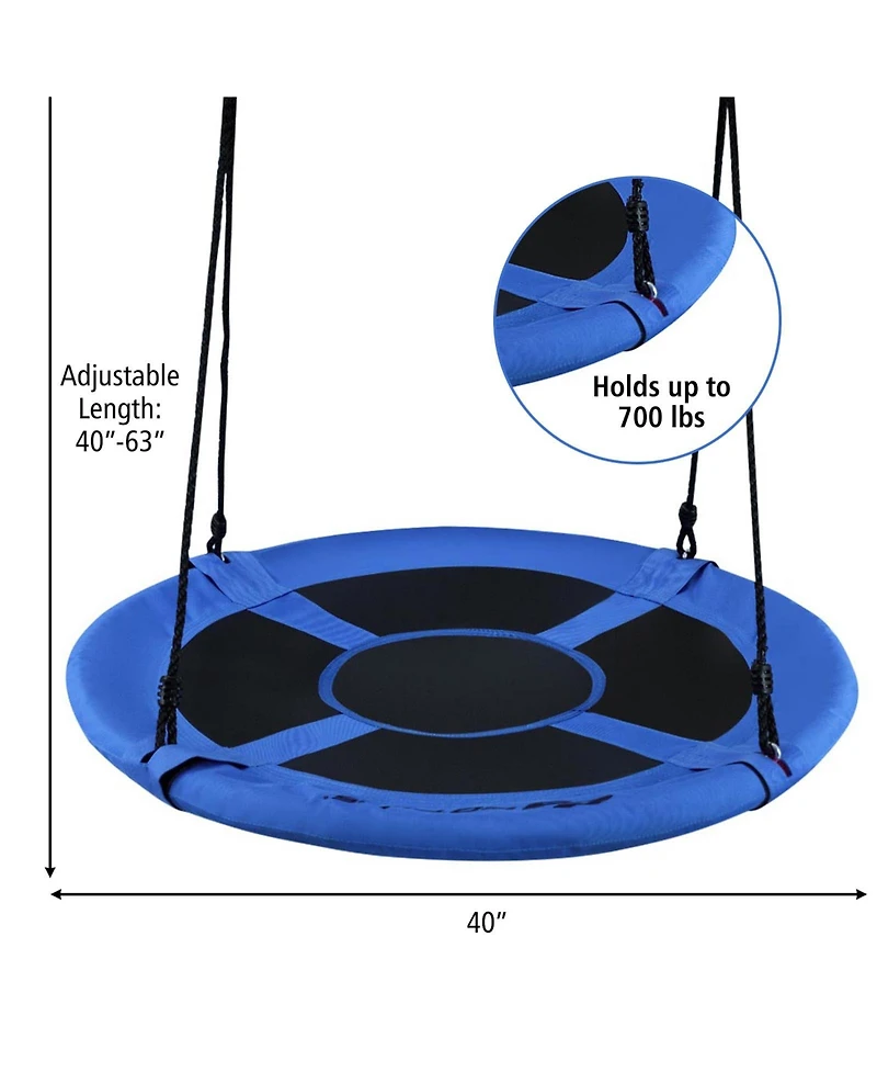Slickblue 40 Inch Flying Saucer Tree Swing Indoor Outdoor Play Set