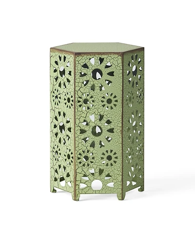Streamdale Furniture Vibrant Sunburst Iron Side Table Adds Color and Convenience to Your Patio