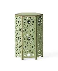 Streamdale Furniture Vibrant Sunburst Iron Side Table Adds Color and Convenience to Your Patio