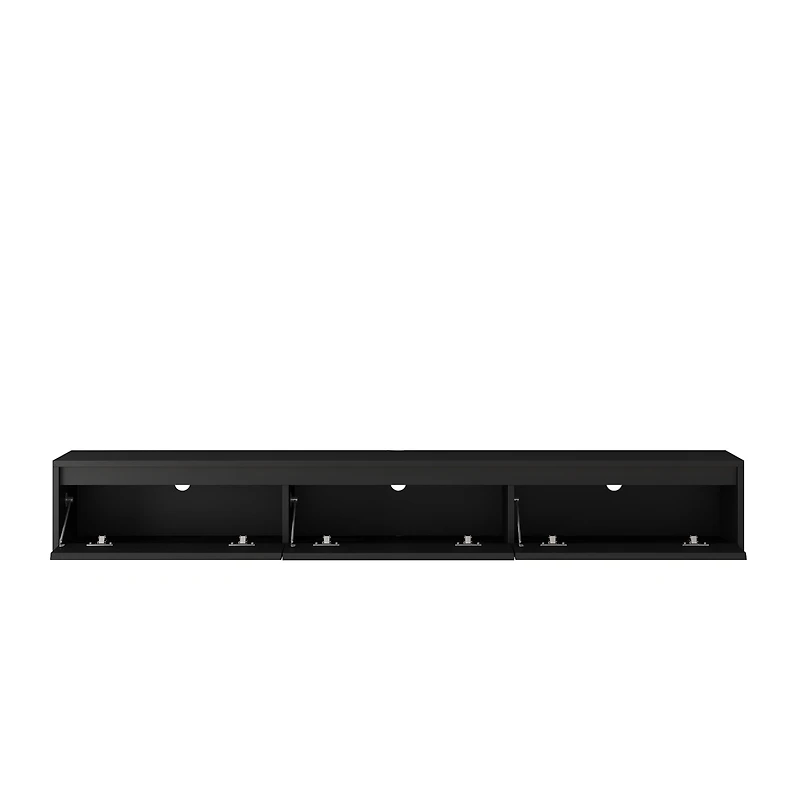 Streamdale Floating Led Tv Shelf with Outlet