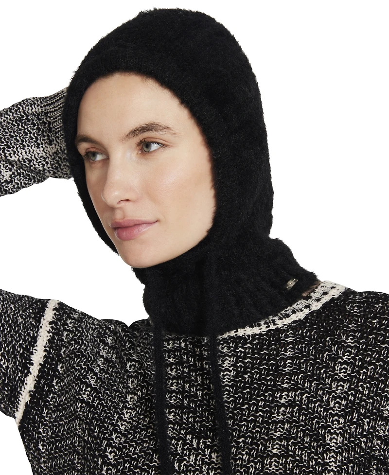 Steve Madden Women's Solid Eyelash Drawstring Hood