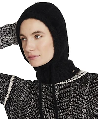 Steve Madden Women's Solid Eyelash Drawstring Hood