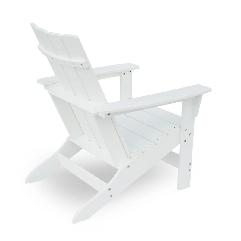 Simplie Fun Durable Resin Adirondack Chair with Rustic Aesthetic