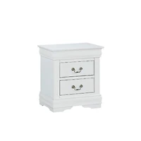 Simplie Fun Louis Philip Style Two-Drawer Nightstand with Rich Finish