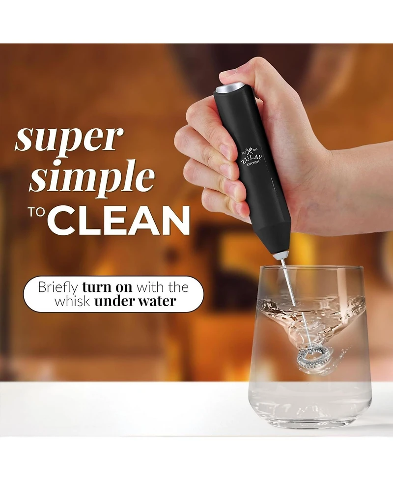 Powerful Handheld Mini FrothMate Milk Frother Stainless Steel