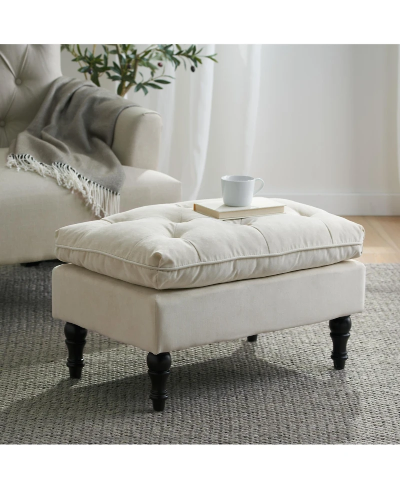 Streamdale Plush Tufted Ottoman Comfort & Style for Your Interior