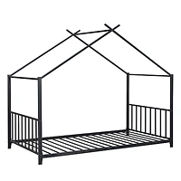 Streamdale Twin Metal House Platform Bed, White