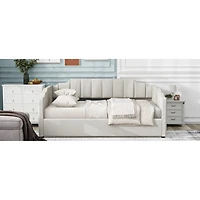 Streamdale Upholstered Daybed with Underneath Storage, Full Size, Gray