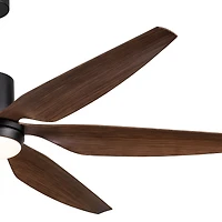 Streamdale 66" Vintage Ceiling Fan Lighting With Brown Blades In Integrated Led