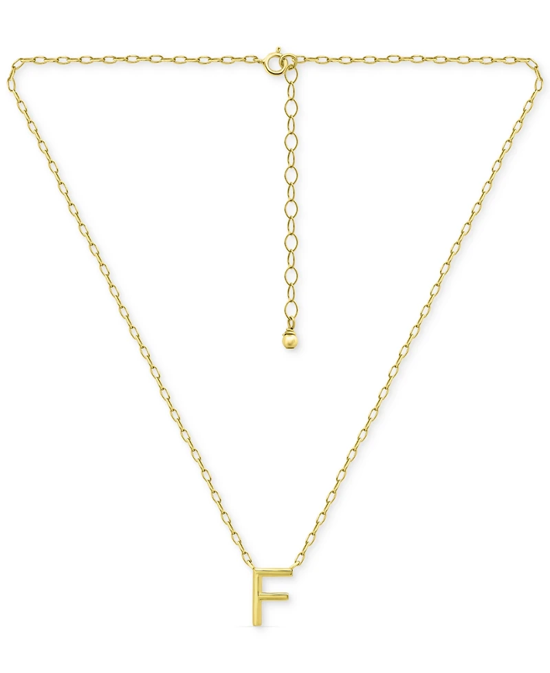 Giani Bernini Initial F Pendant Necklace in 18k Gold-Plated Sterling Silver, 16" + 2" extender, Created for Macy's