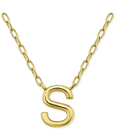 Giani Bernini Initial S Pendant Necklace in 18k Gold-Plated Sterling Silver, 16" + 2" extender, Created for Macy's