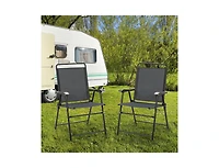 Slickblue 4 Pieces Portable Outdoor Folding Chair with Armrest