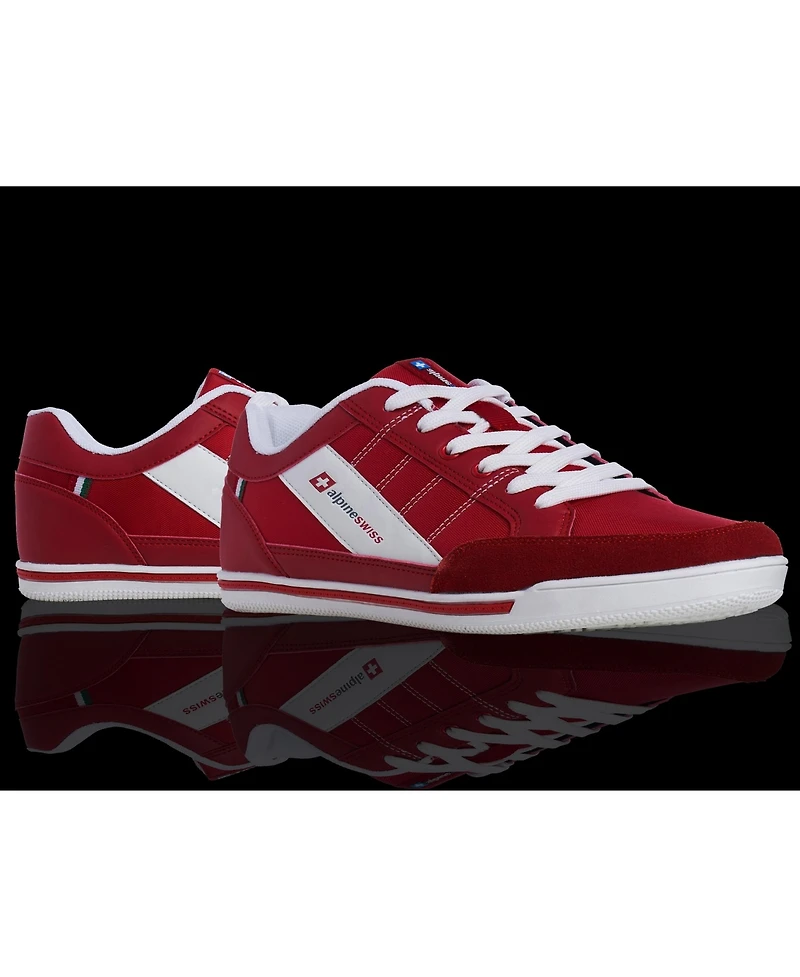 Alpine Swiss Men's Stefan Retro Sneakers For Men Stylish Low-Top Shoes with Suede Trim Perfect Casual Footwear Fashion Tennis