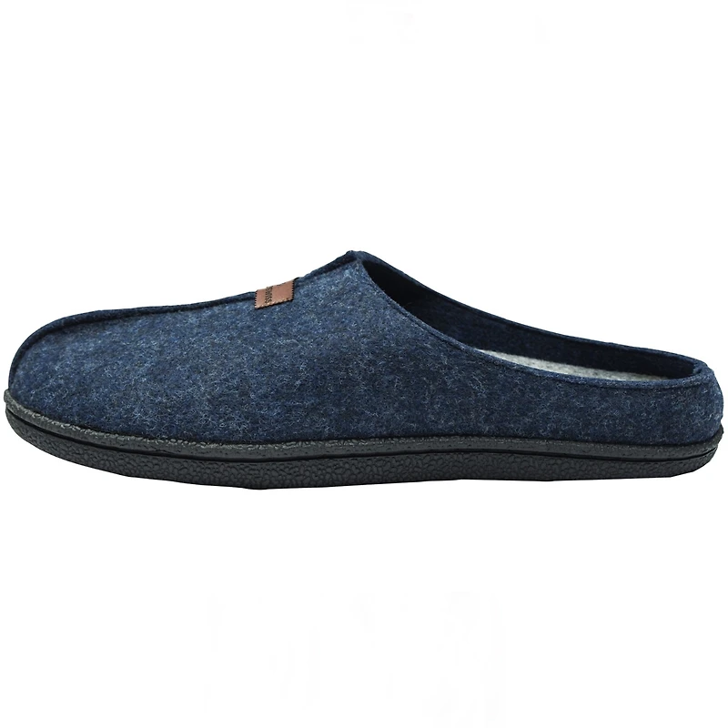 Alpine Swiss Mens Felt Faux Wool Clog Slippers Comfortable Cushion House Shoes