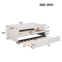 Streamdale Ergonomic Twin Daybed with Trundle