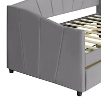 Streamdale Upholstered Daybed Twin Size With Two Drawers And Wood Slat