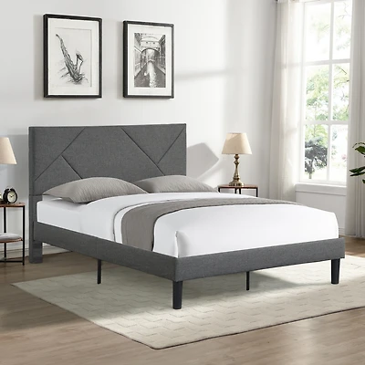 Streamdale Queen Size Pu Upholstered Platform Bed Frame