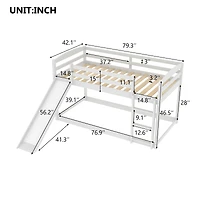 Streamdale Twin Over Bunk Bed With Convertible Slide And Ladder
